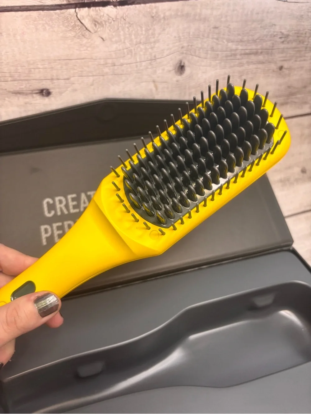 Drybar The Brush Crush Heated Straightening Brush, Yellow